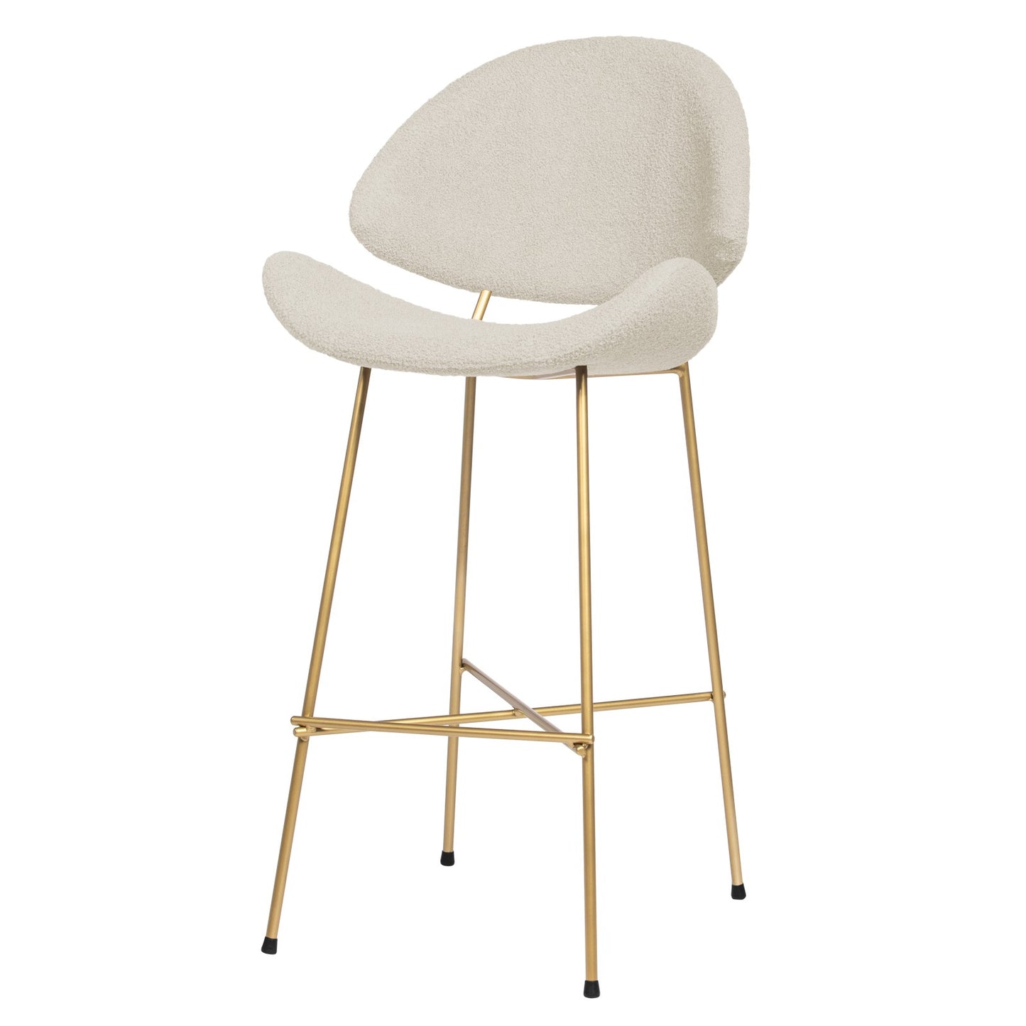 Bar stool Cheri Bar Boucle Gold High - Ecru