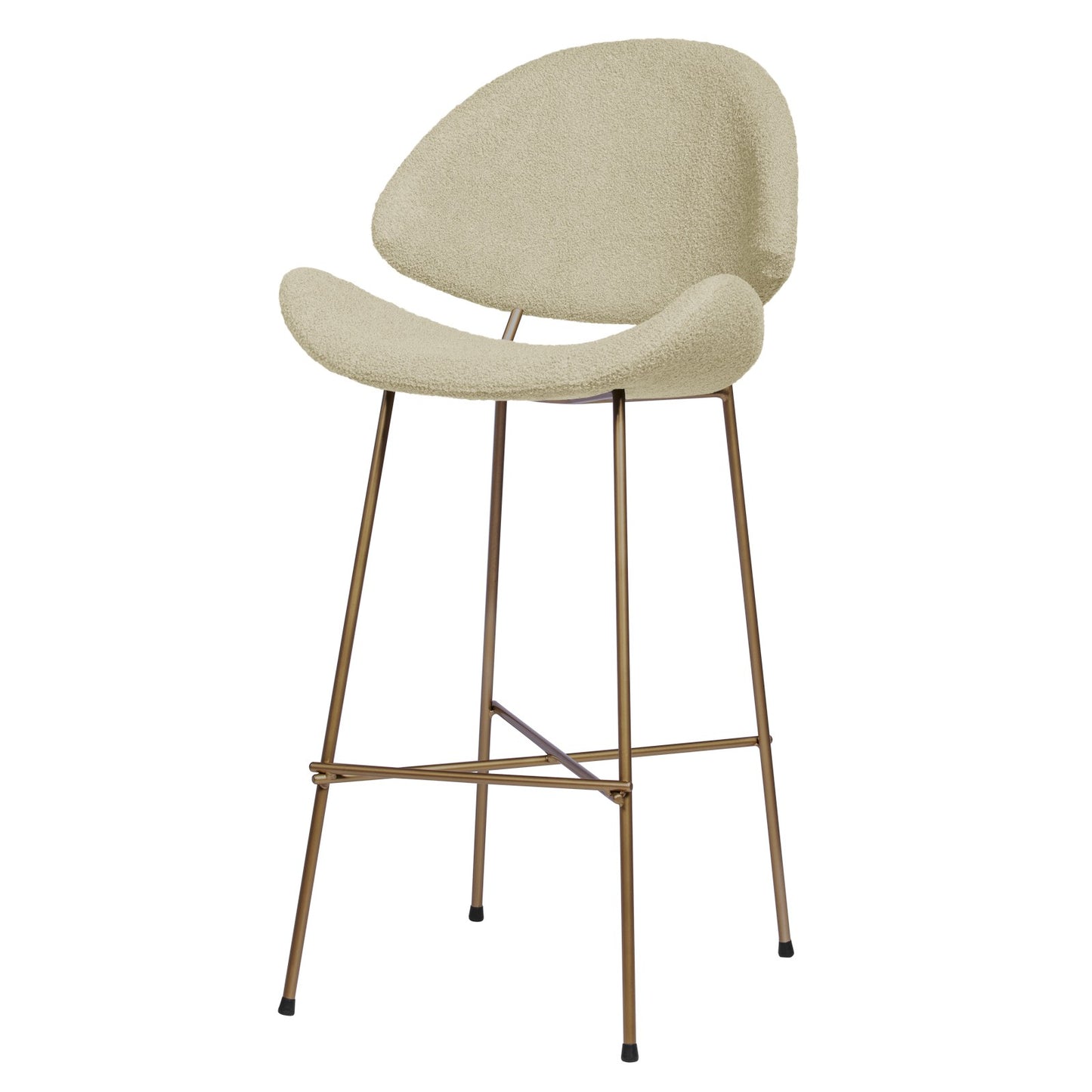 Bar stool Cheri Bar Boucle Copper High - Beige