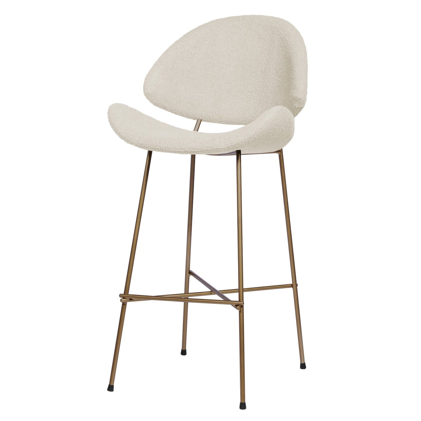 Bar stool Cheri Bar Boucle Copper High - Ecru