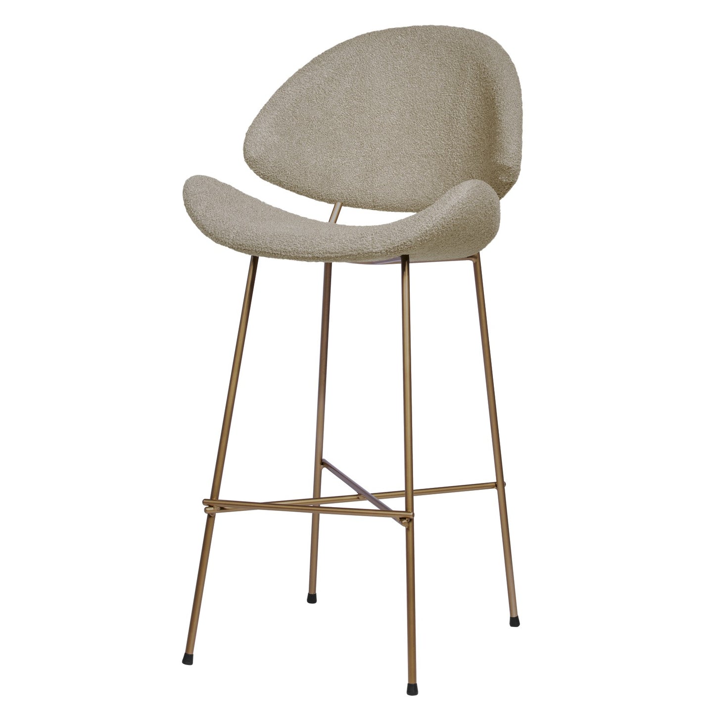 Bar stool Cheri Bar Boucle Copper High - Coffee