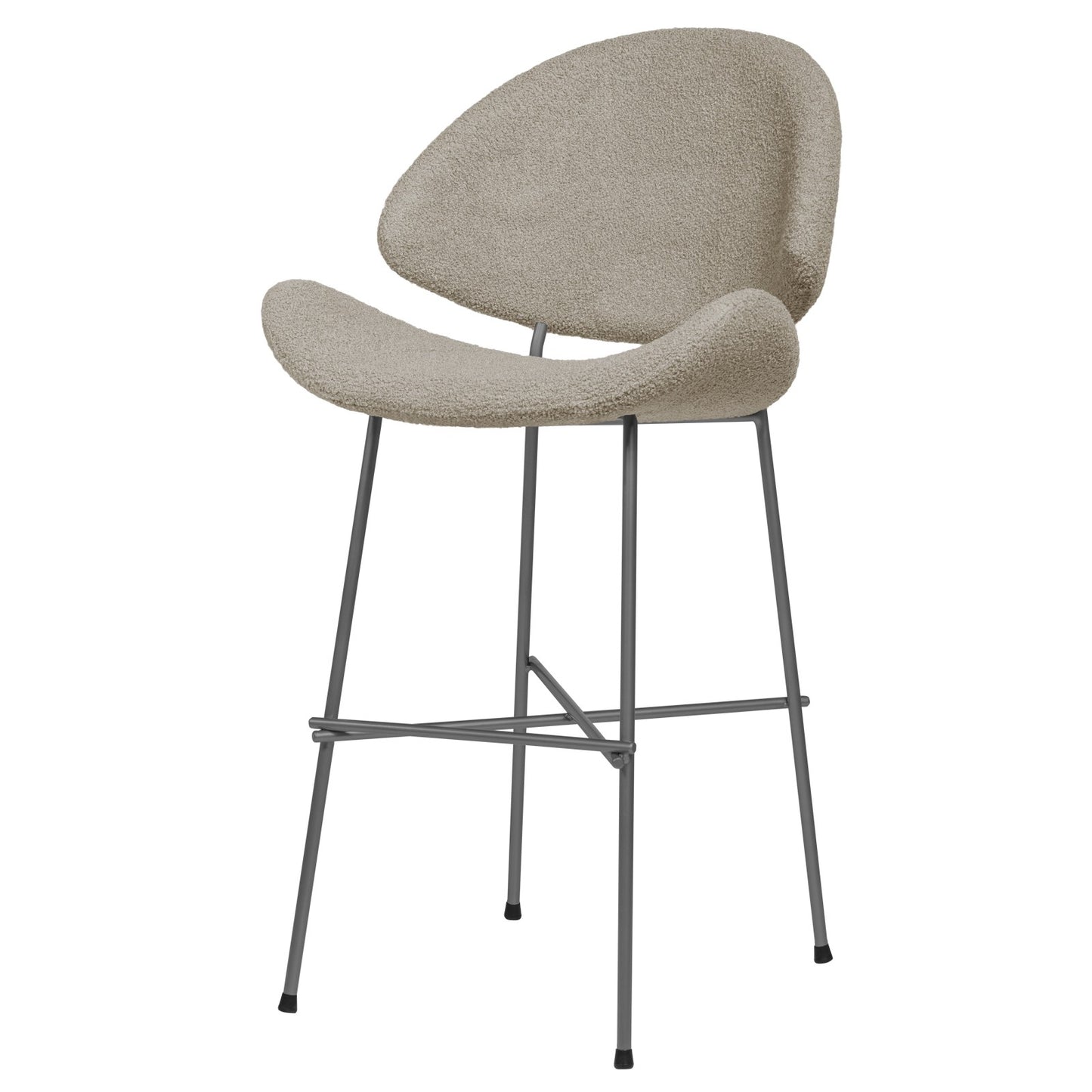 Bar stool Cheri Bar Boucle Low - Coffee
