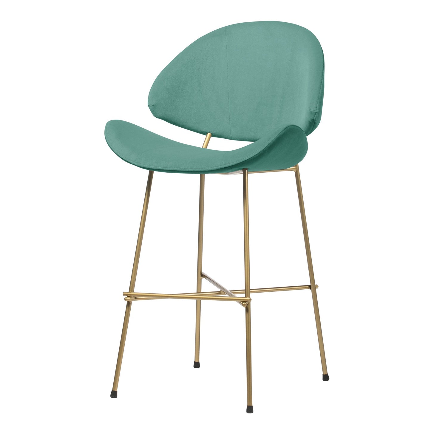 Bar stool Cheri Bar Velours Gold Low - Mint