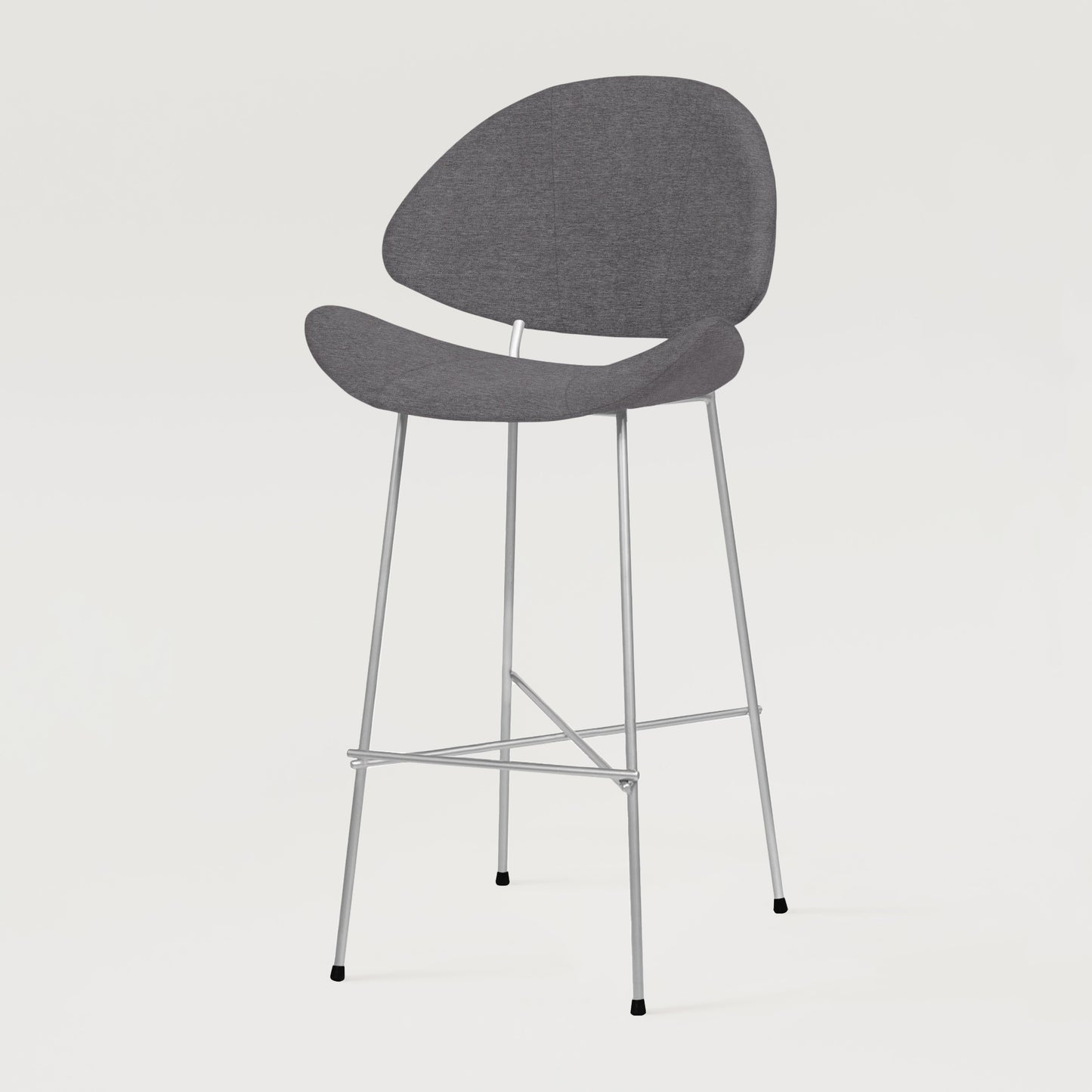 Bar stool Cheri Bar Maero Chrome High - Dark Grey