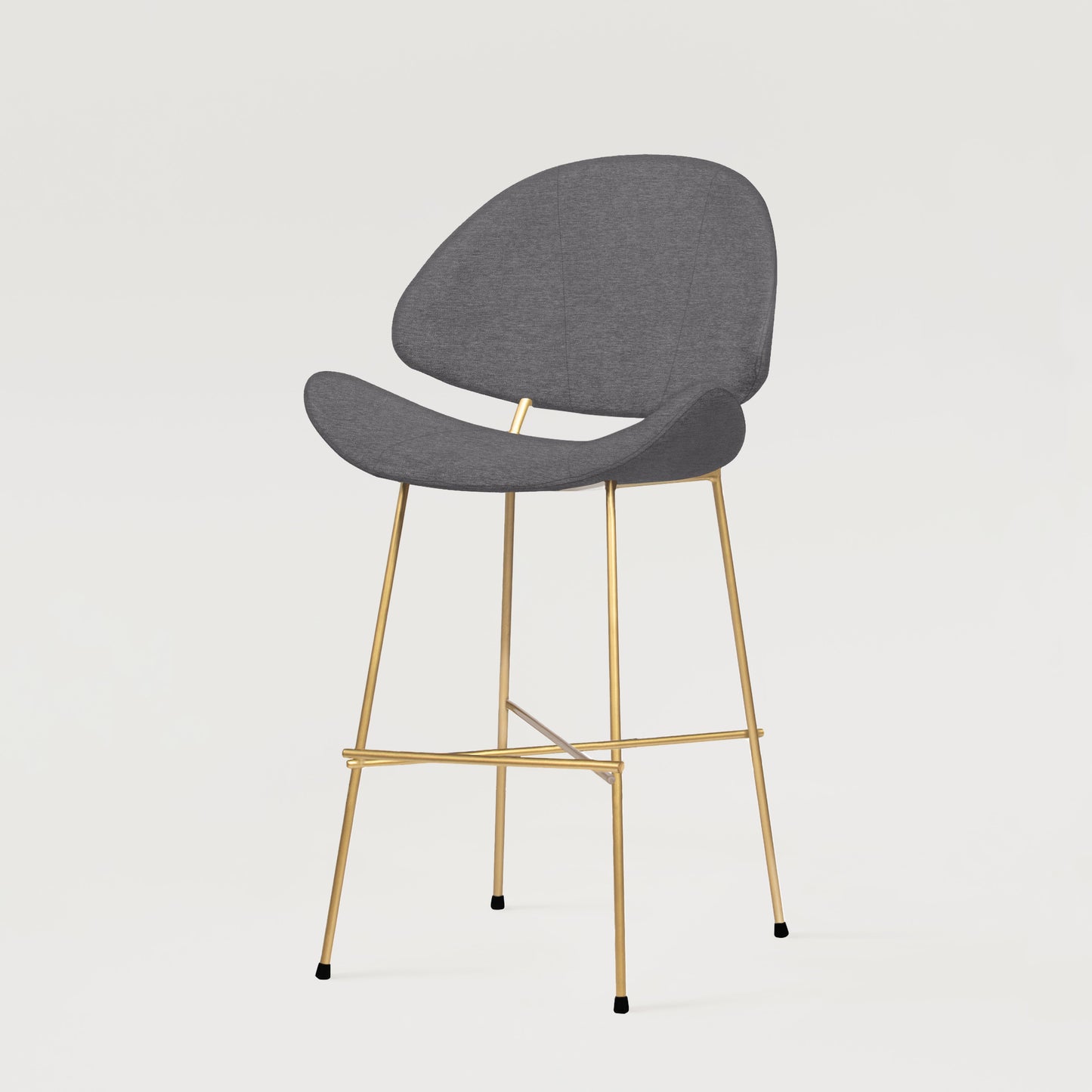 Bar stool Cheri Bar Maero Gold Low - Dark Grey