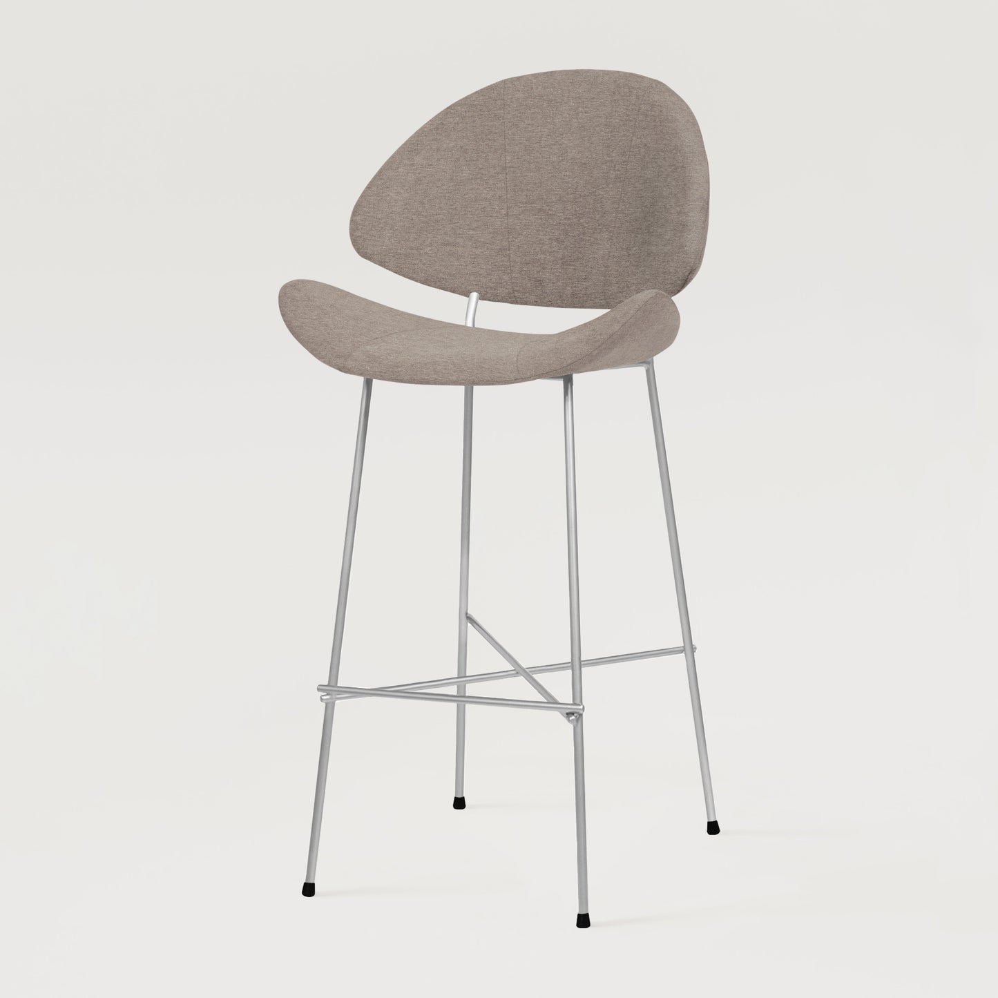 Bar stool Cheri Bar Maero Chrome High - Beige