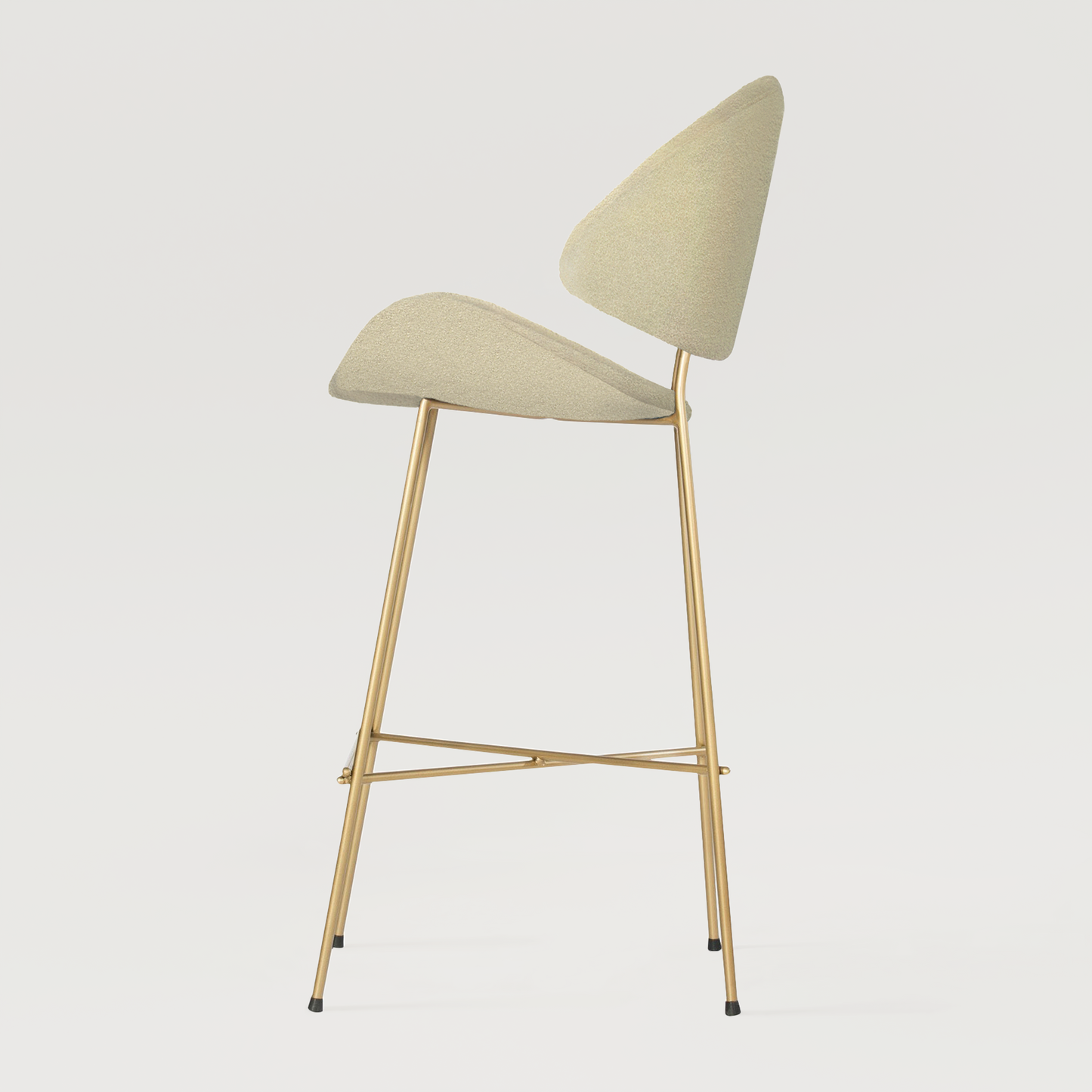 Bar stool Cheri Bar Boucle Gold High - Beige