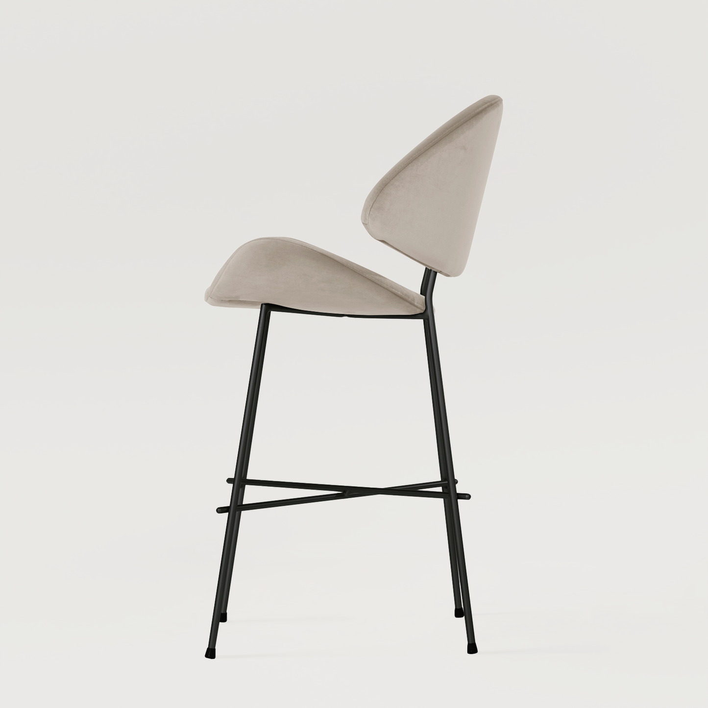 Bar stool Cheri Bar Velours Low - Beige