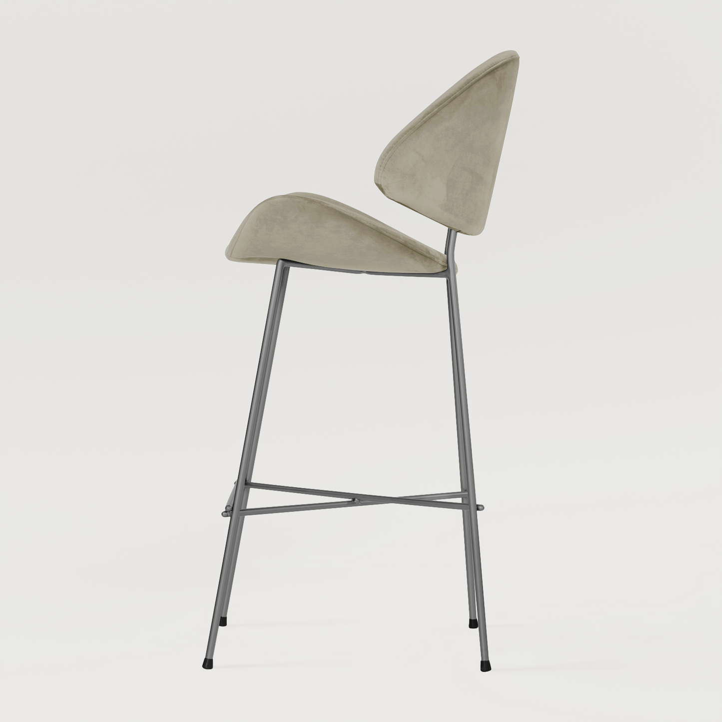 Bar stool Cheri Bar Velours High - Beige