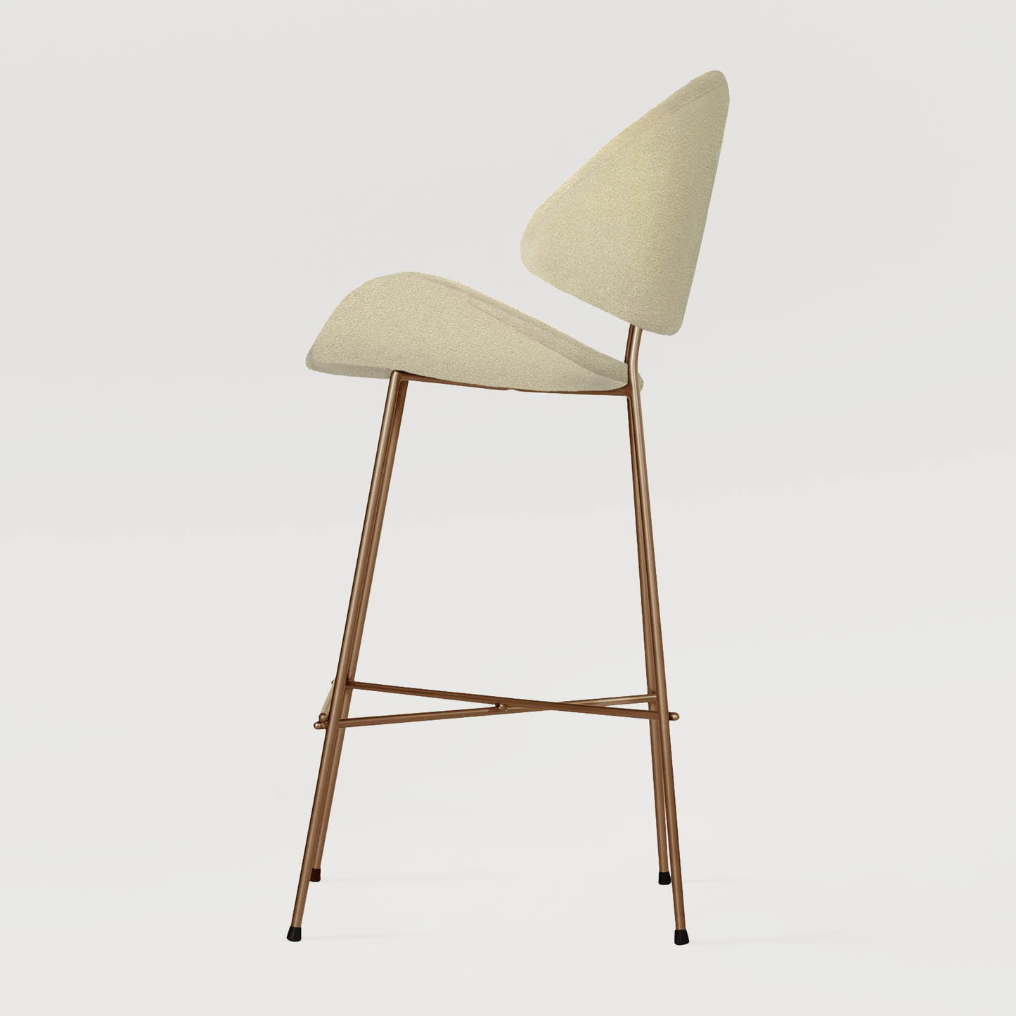 Bar stool Cheri Bar Boucle Copper High - Beige