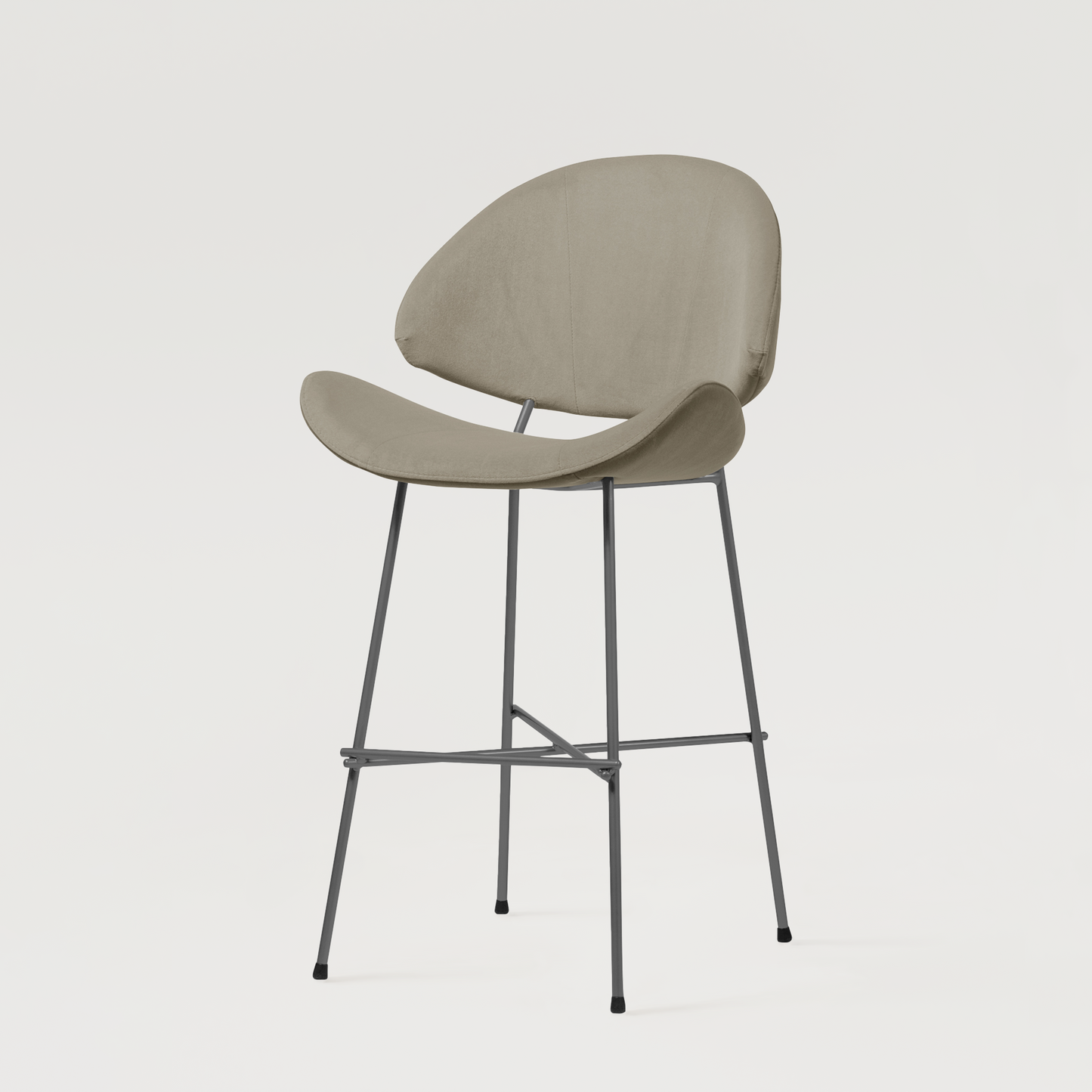 Bar stool Cheri Bar Velours Low - Beige