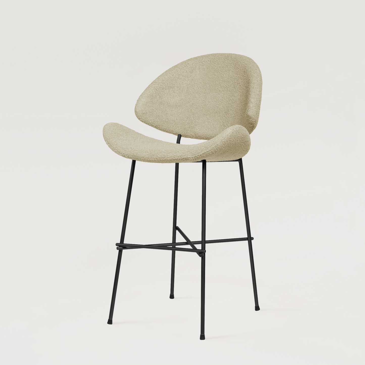 Bar stool Cheri Bar Boucle Low - Beige