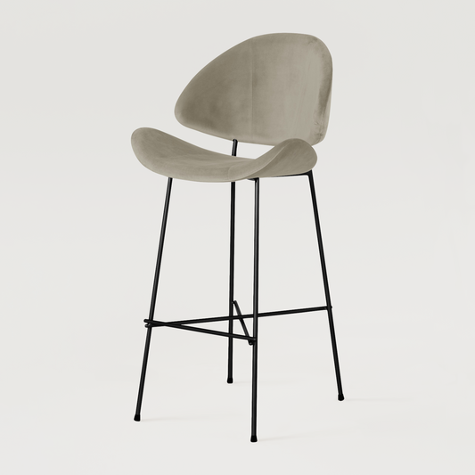 Bar stool Cheri Bar Velours High - Beige