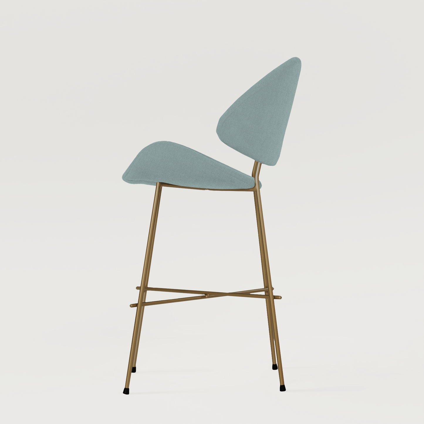 Bar stool Cheri Bar Trend Copper Low - Ligjt Blue