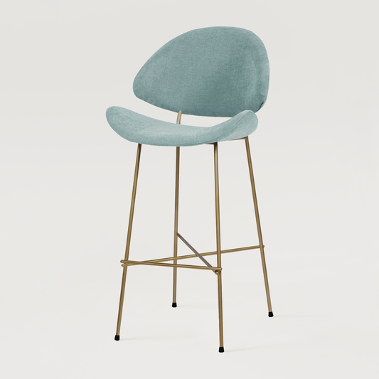 Bar stool Cheri Bar Trend Copper High - Light Blue