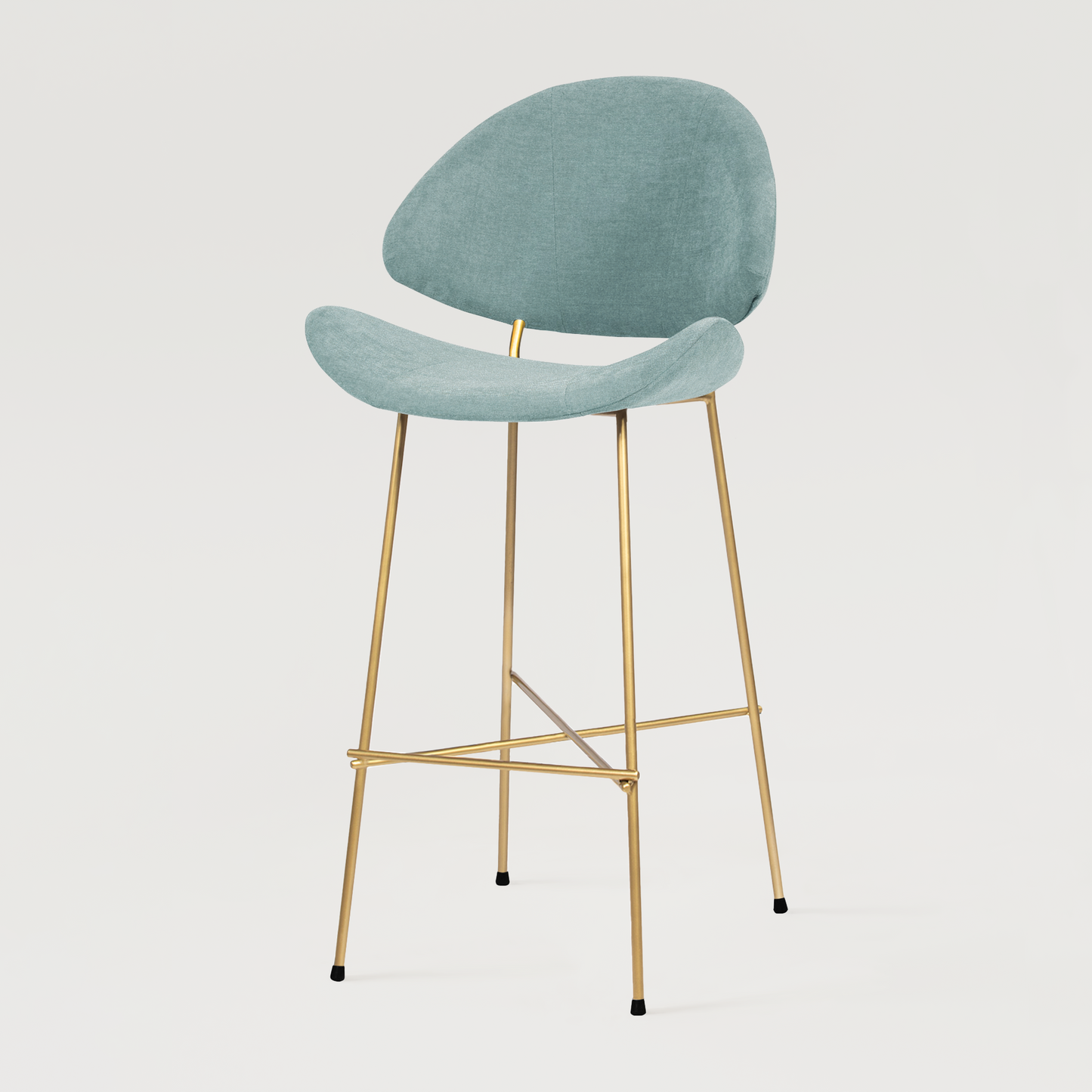 Bar stool Cheri Bar Trend Gold High - Light Blue