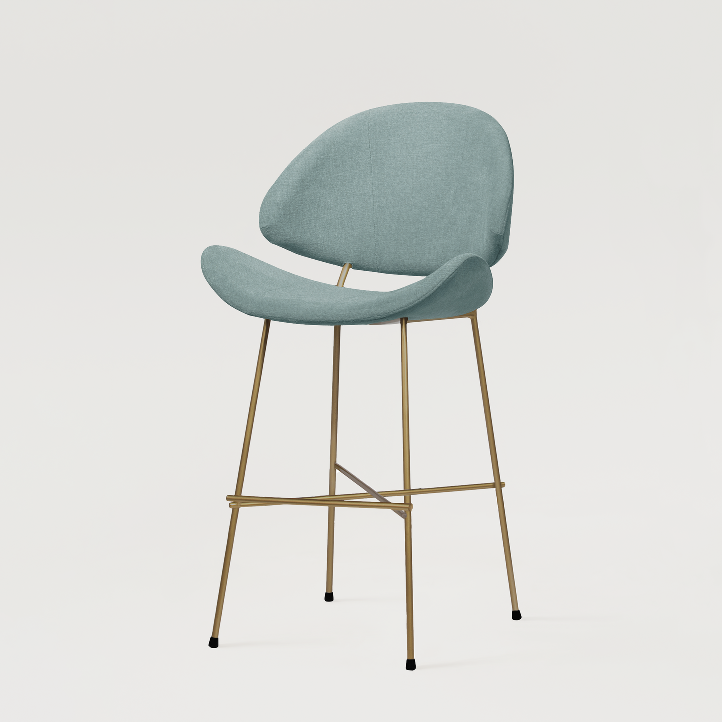 Bar stool Cheri Bar Trend Copper Low - Ligjt Blue