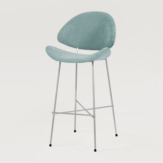 Bar stool Cheri Bar Trend Chrome High - Light Blue