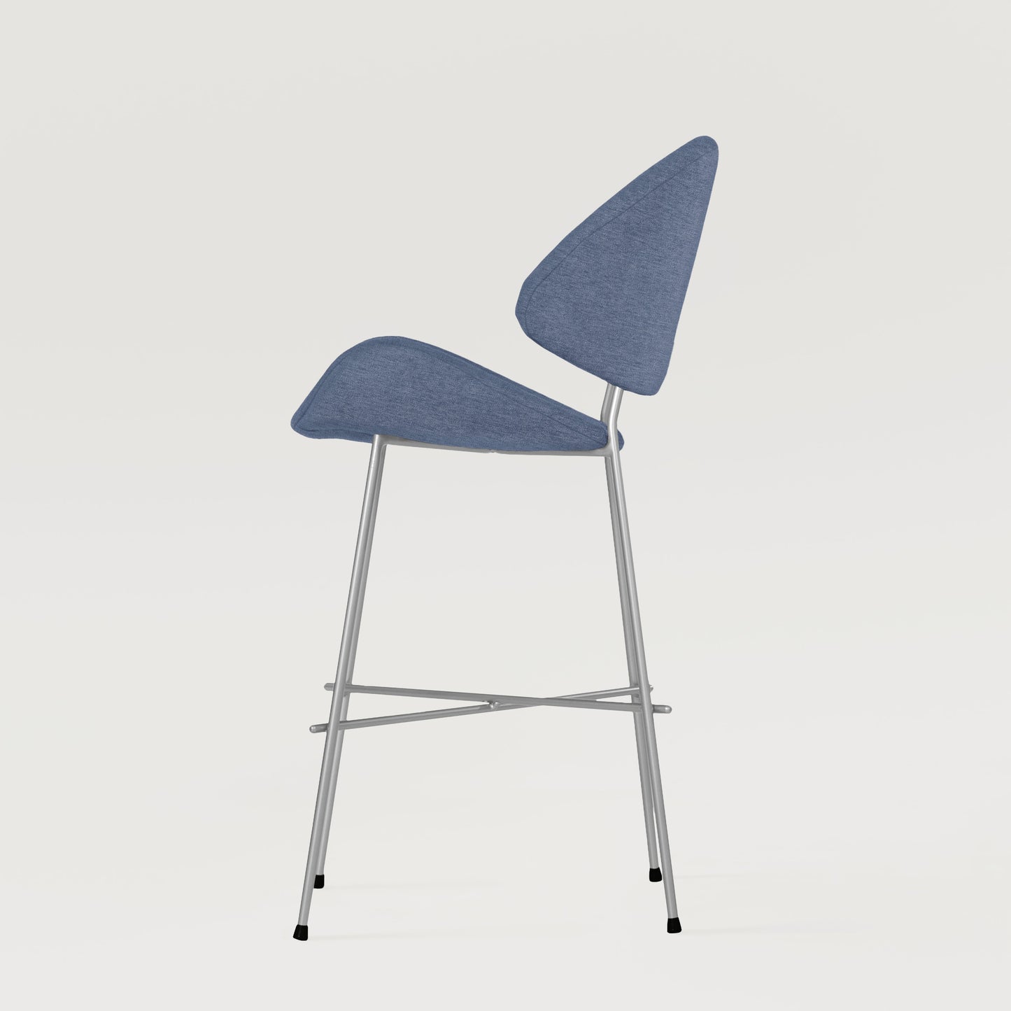 Bar stool Cheri Bar Maero Chrome Low - Blue Jeans