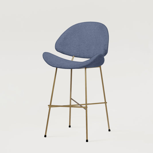 Bar stool Cheri Bar Maero Copper Low - Blue Jeans