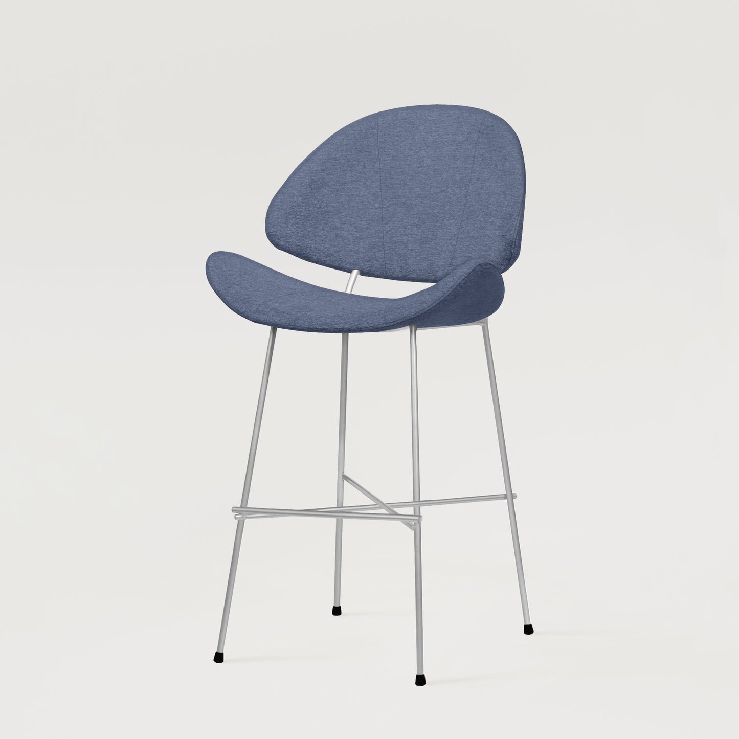 Bar stool Cheri Bar Maero Chrome Low - Blue Jeans