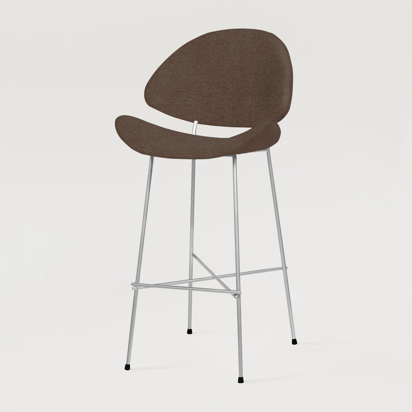 Bar stool Cheri Bar Maero Chrome High - Brown