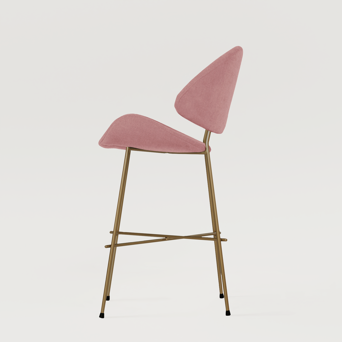 Bar stool Cheri Bar Trend Copper Low - Dusty Rose