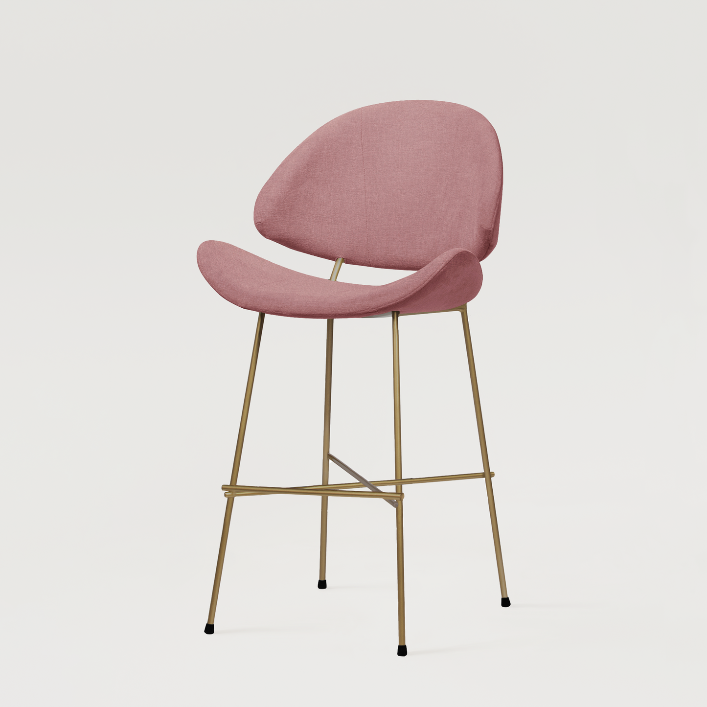 Bar stool Cheri Bar Trend Copper Low - Dusty Rose