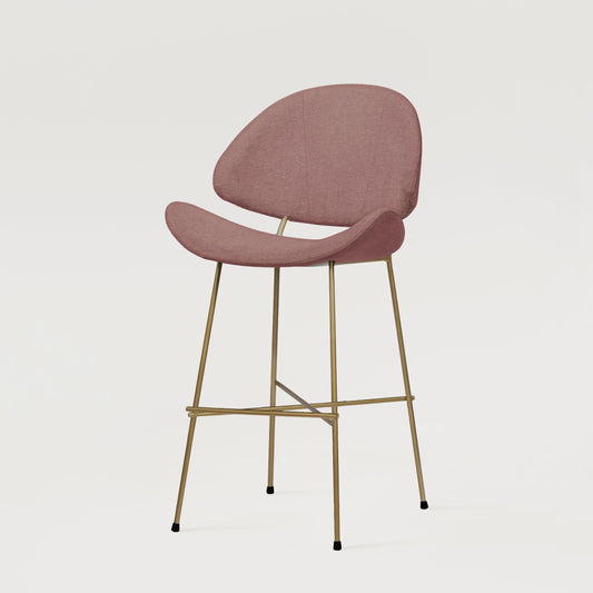 Bar stool Cheri Bar Maero Copper Low - Dusty Rose