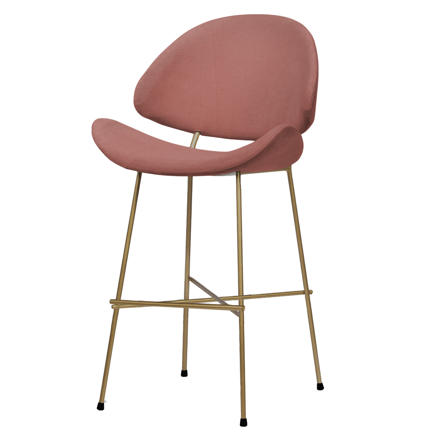 Bar stool Cheri Bar Trend Copper Low - Dusty Rose