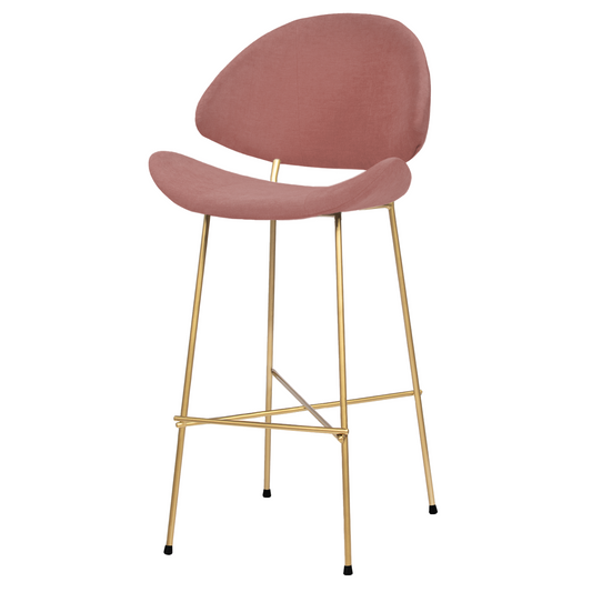 Bar stool Cheri Bar Trend Gold High - Dusty Rose