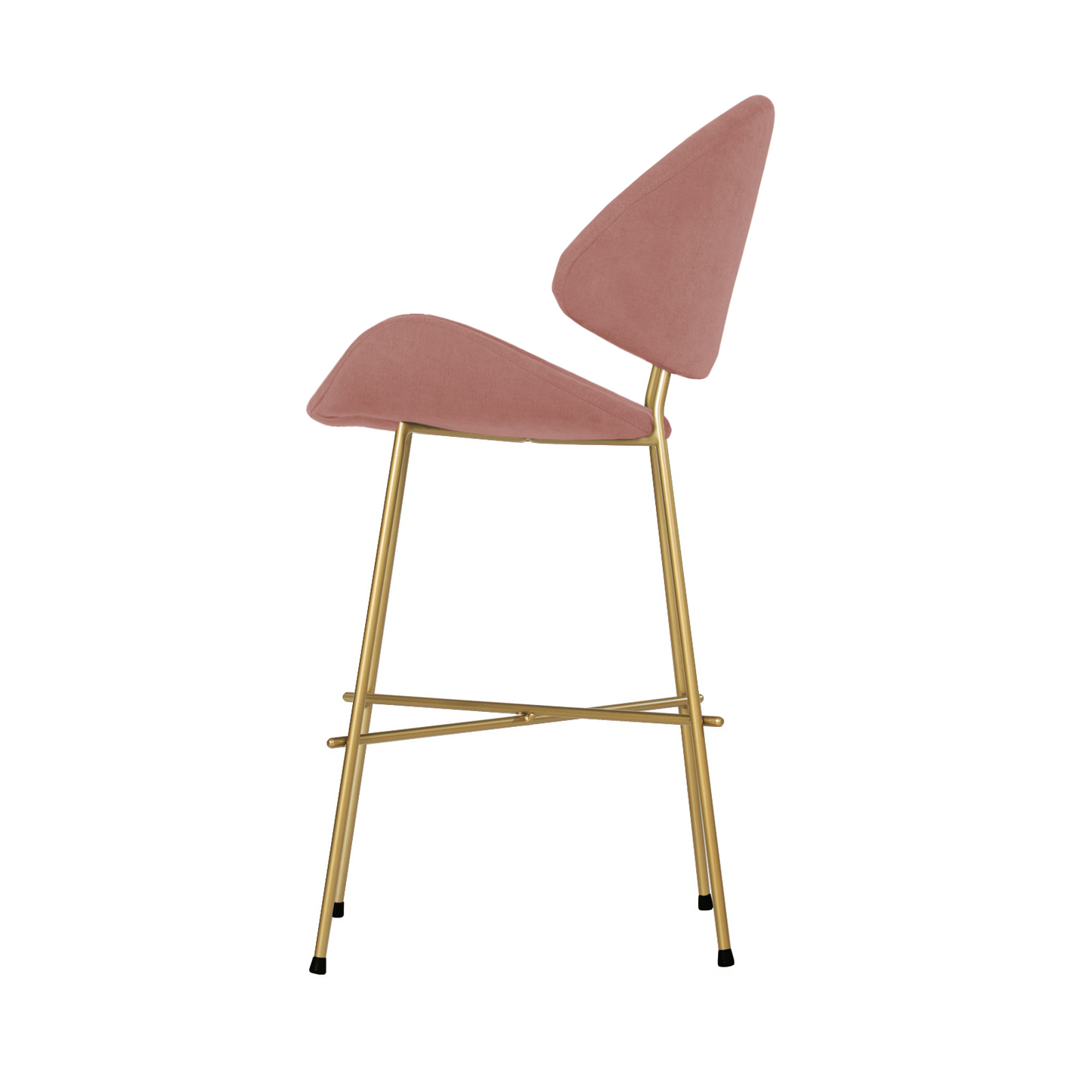 Bar stool Cheri Bar Trend Gold Low - Dusty Rose