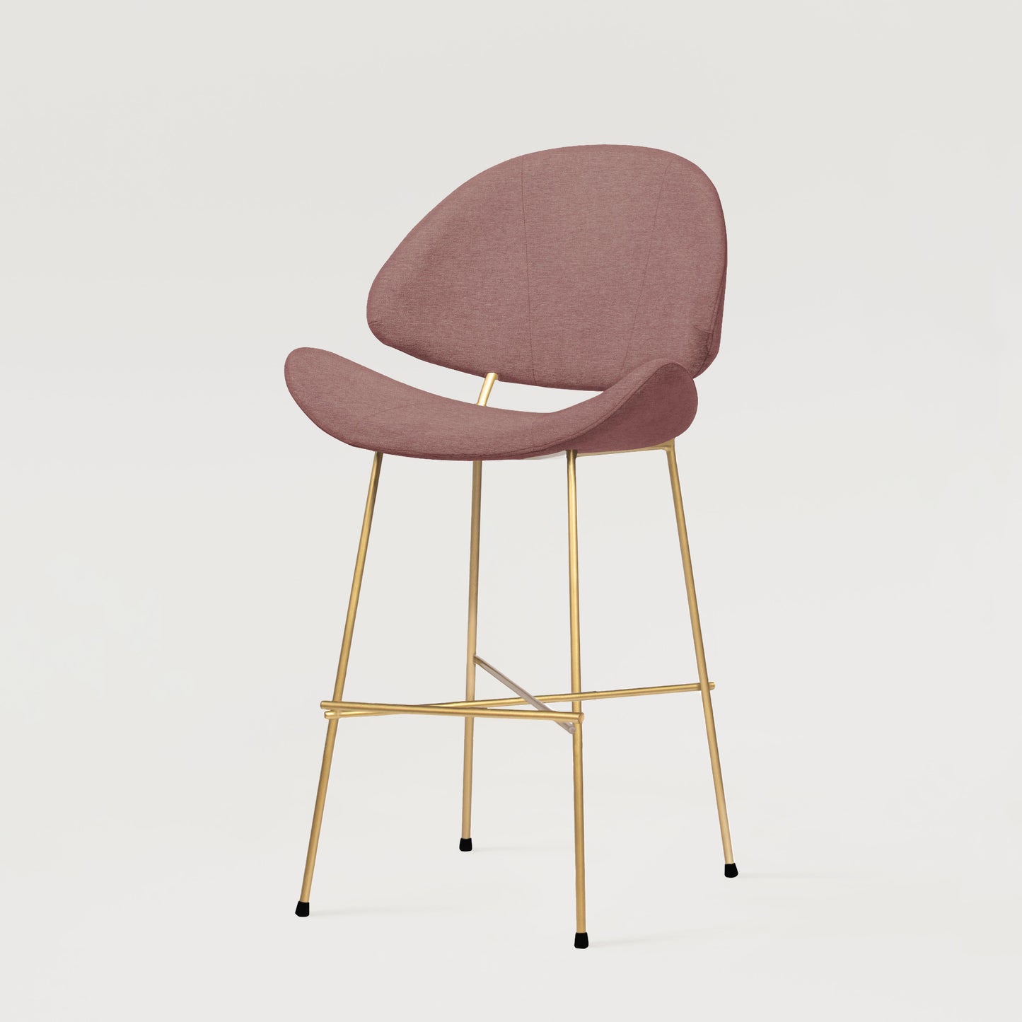 Bar stool Cheri Bar Maero Gold Low - Dusty Rose
