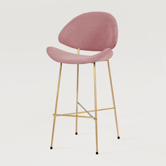 Bar stool Cheri Bar Trend Gold High - Dusty Rose