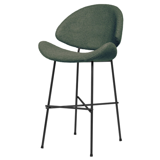 Bar stool Cheri Bar Boucle Low - Dark Green