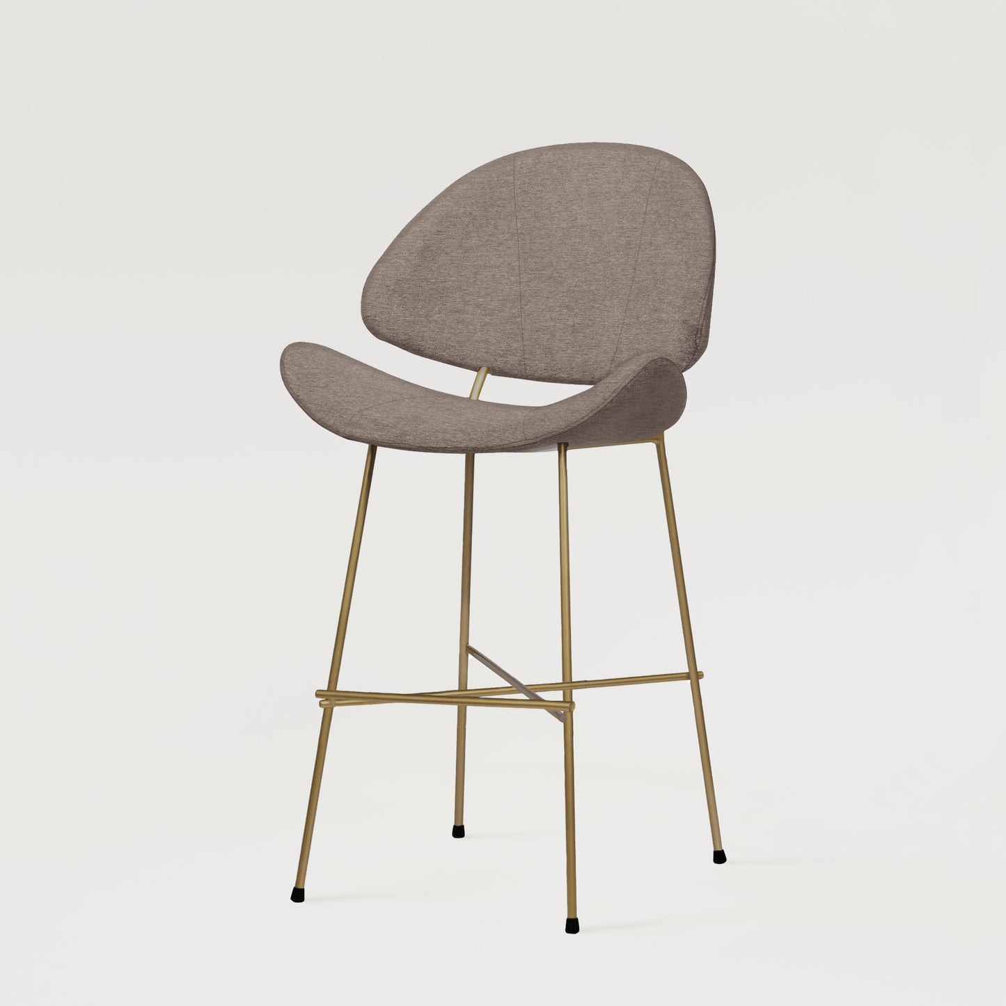 Bar stool Cheri Bar Maero Copper Low - Cappuccino