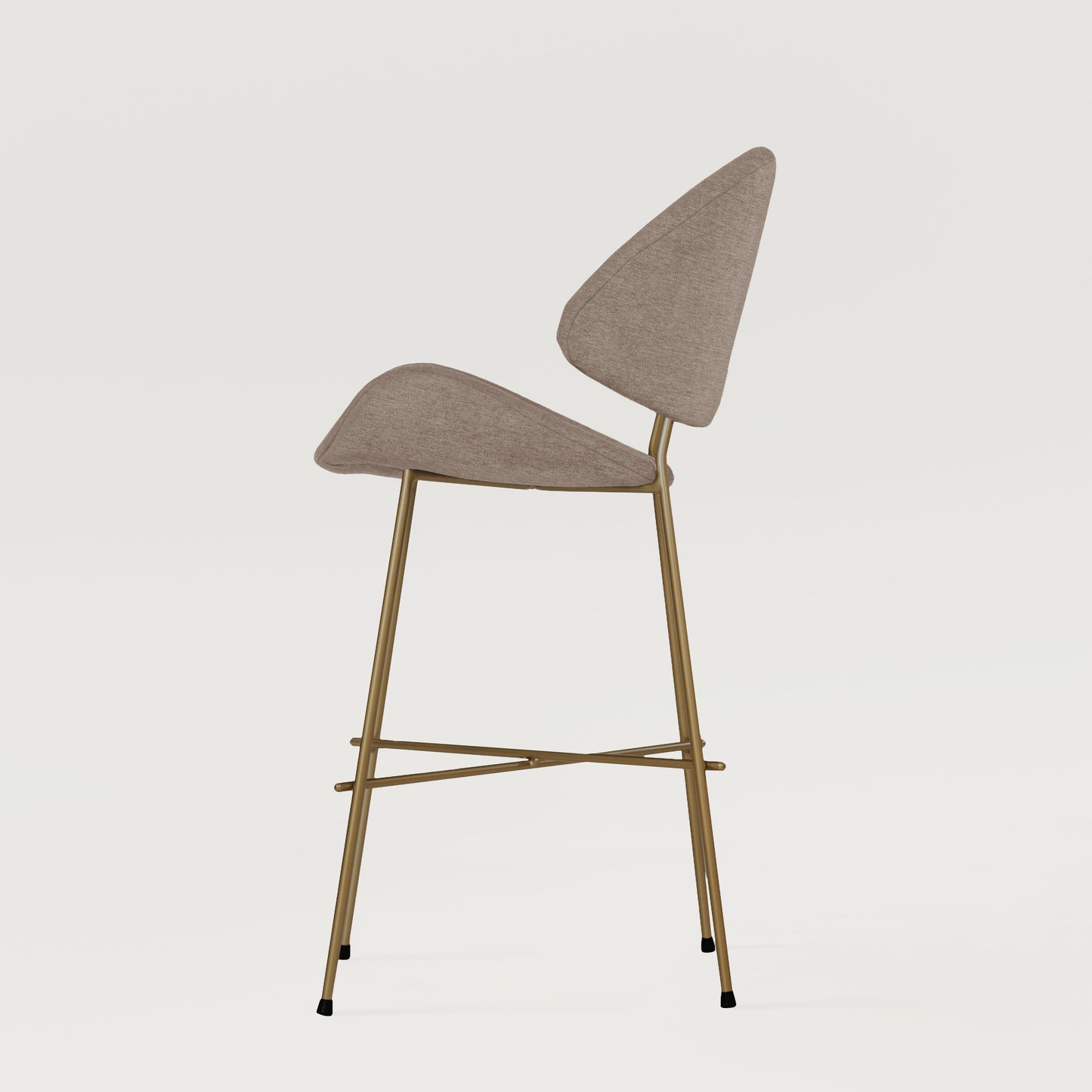 Bar stool Cheri Bar Maero Copper Low - Cappuccino