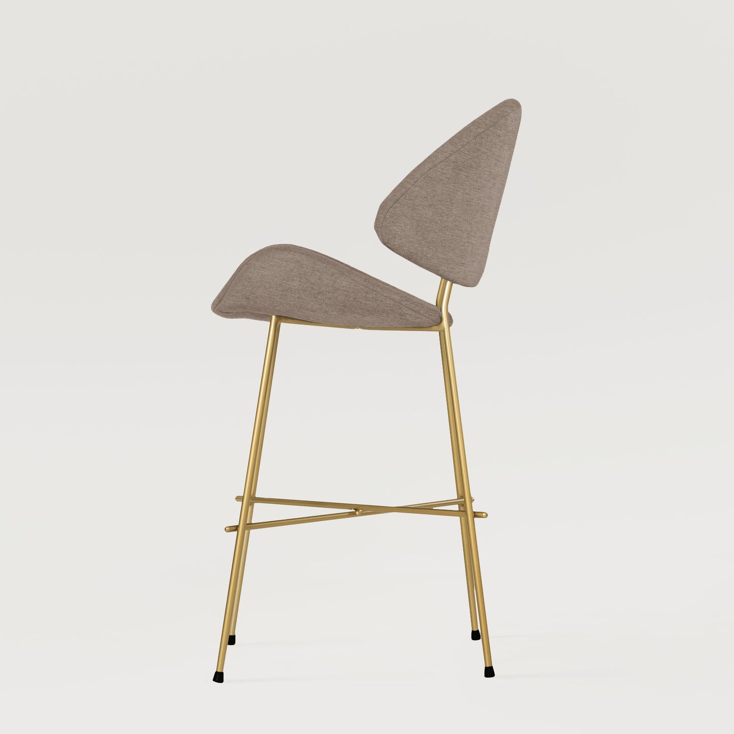 Bar stool Cheri Bar Maero Gold Low - Cappuccino