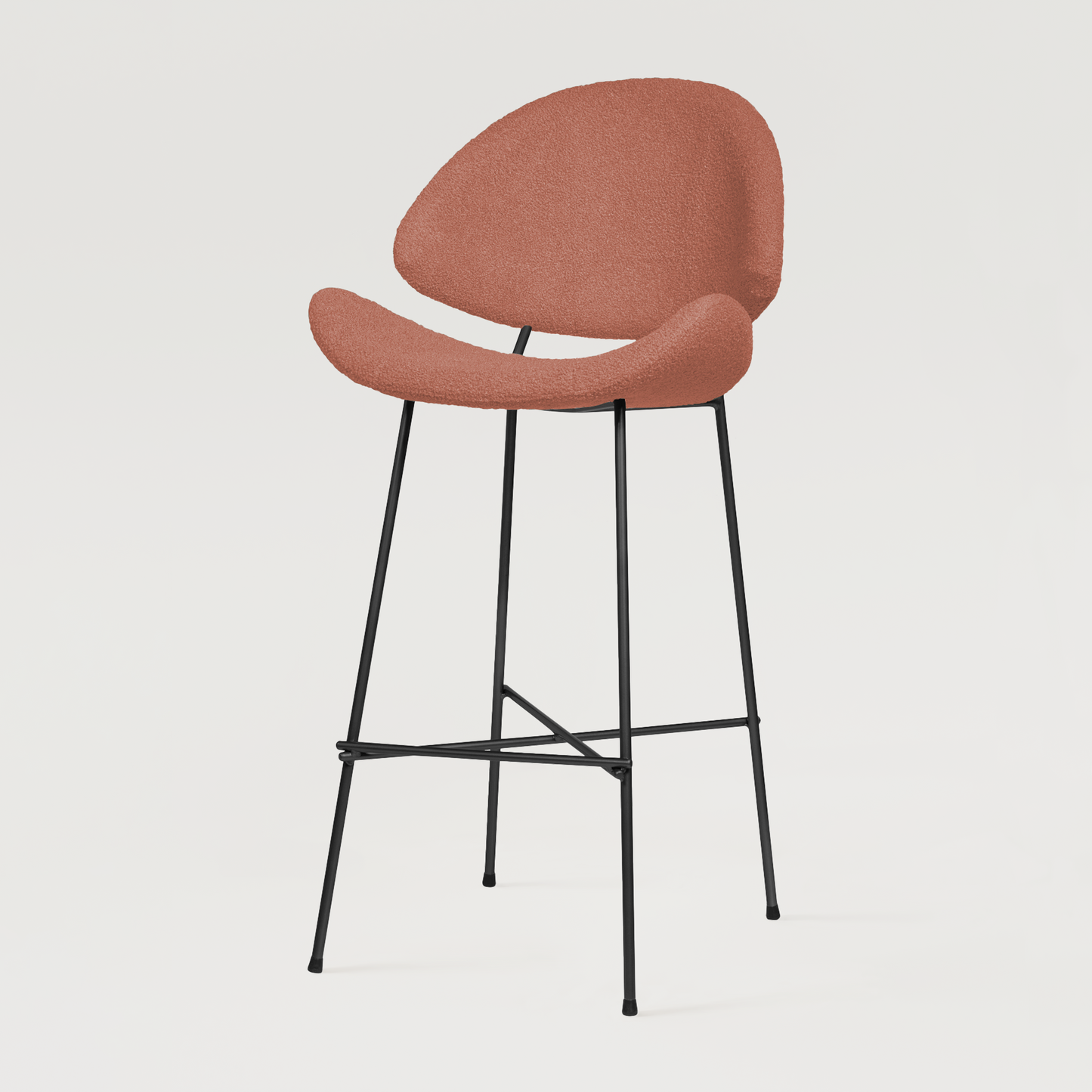 Bar stool Cheri Bar Boucle High - Brick Red