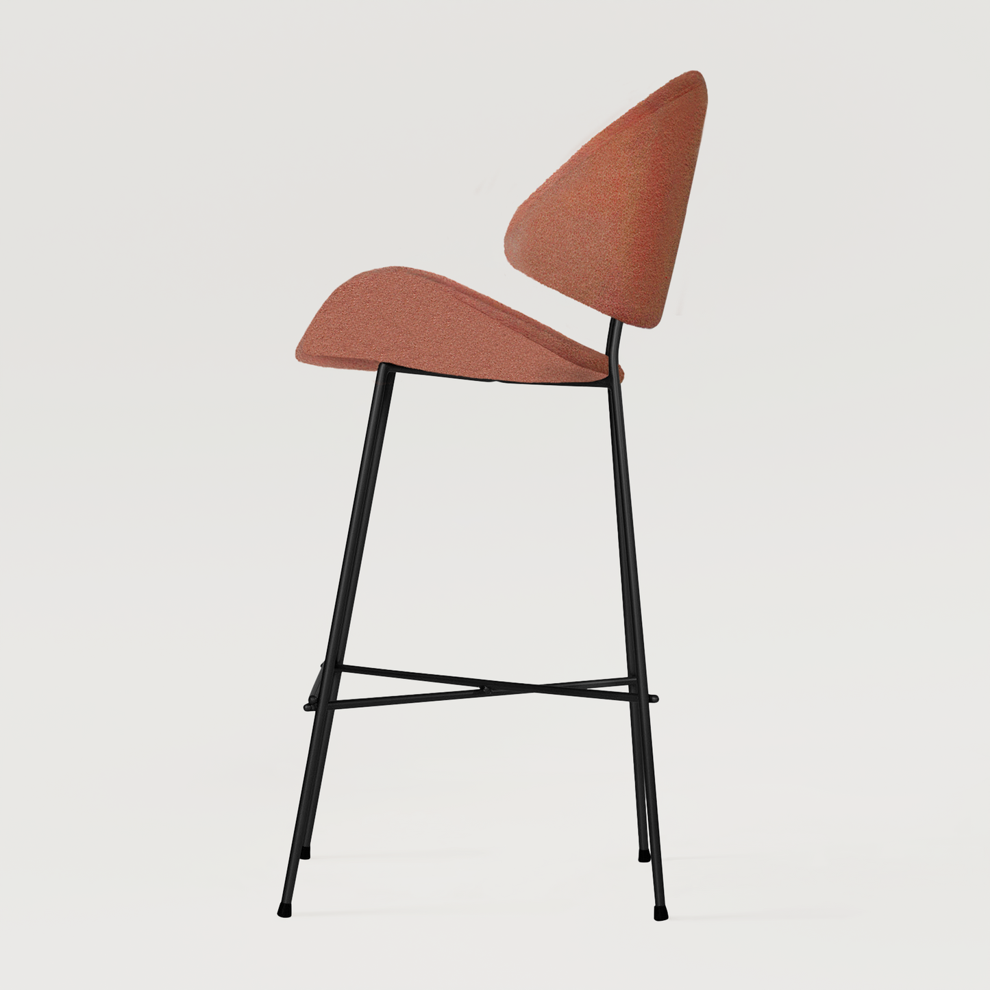 Bar stool Cheri Bar Boucle High - Brick Red