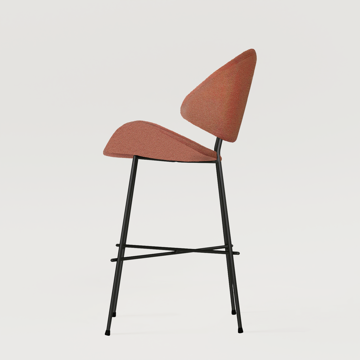 Bar stool Cheri Bar Boucle Low - Brick Red