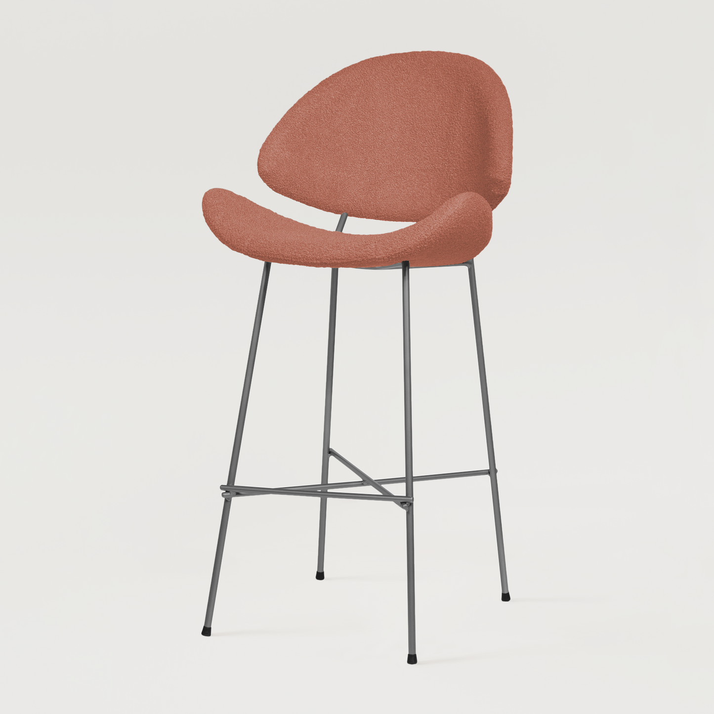 Bar stool Cheri Bar Boucle High - Brick Red