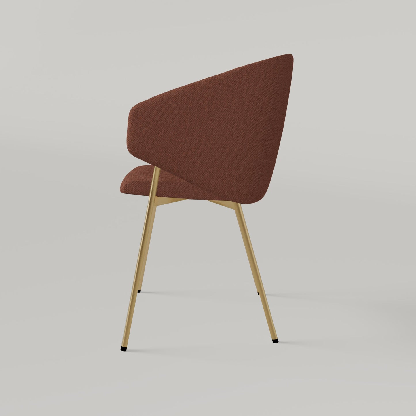 Chair Throne Alvaro Gold - Brick Red