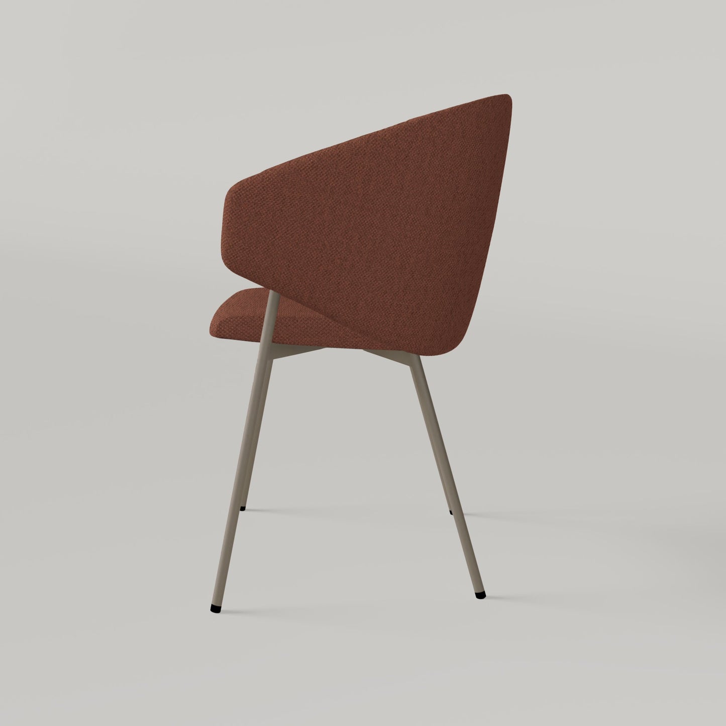 Chair Throne Alvaro Bronze - Brick Red