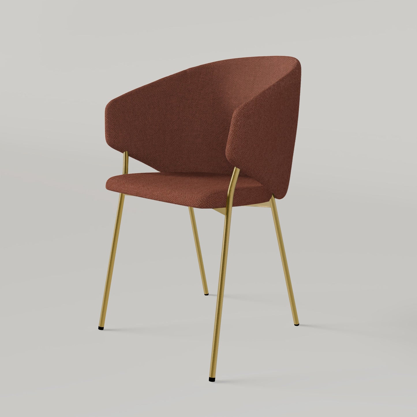 Chair Throne Alvaro Gold - Brick Red