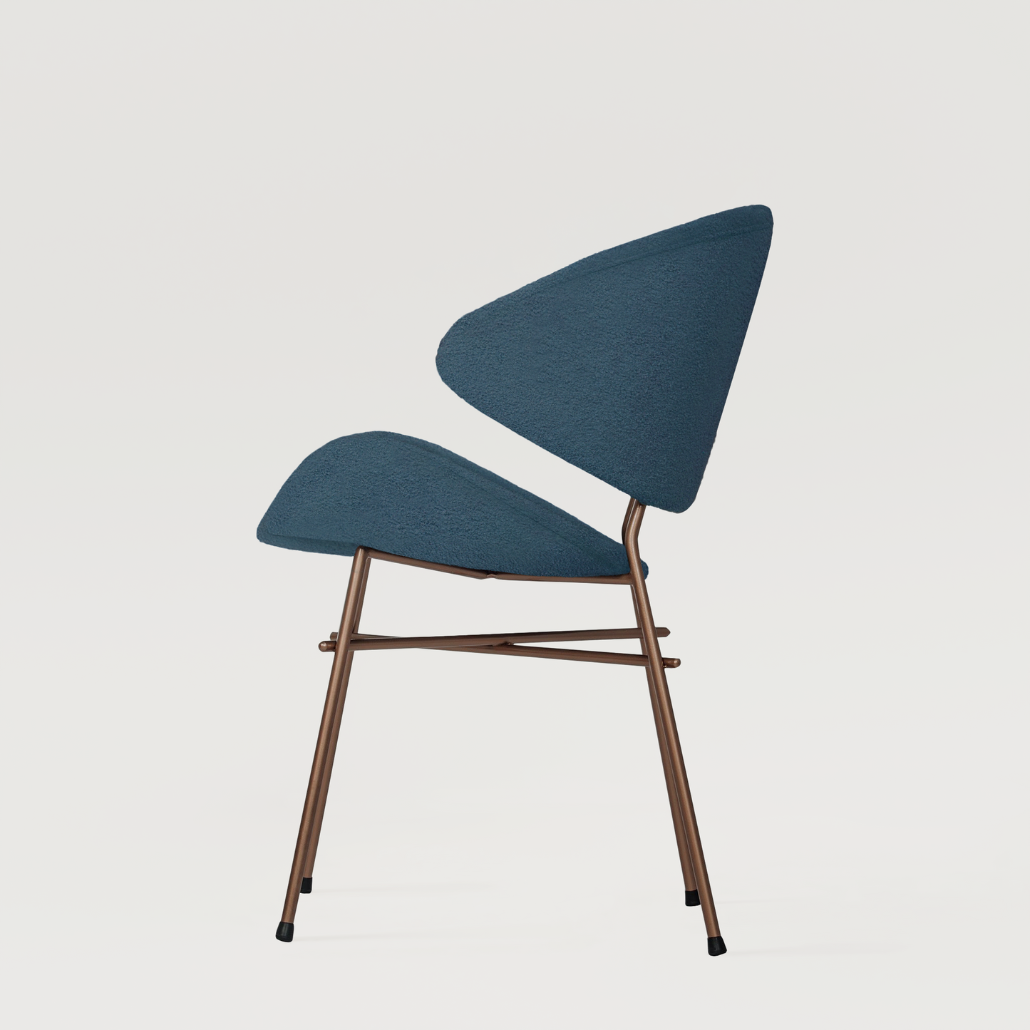 Chair Cheri Boucle Copper - Dark Blue