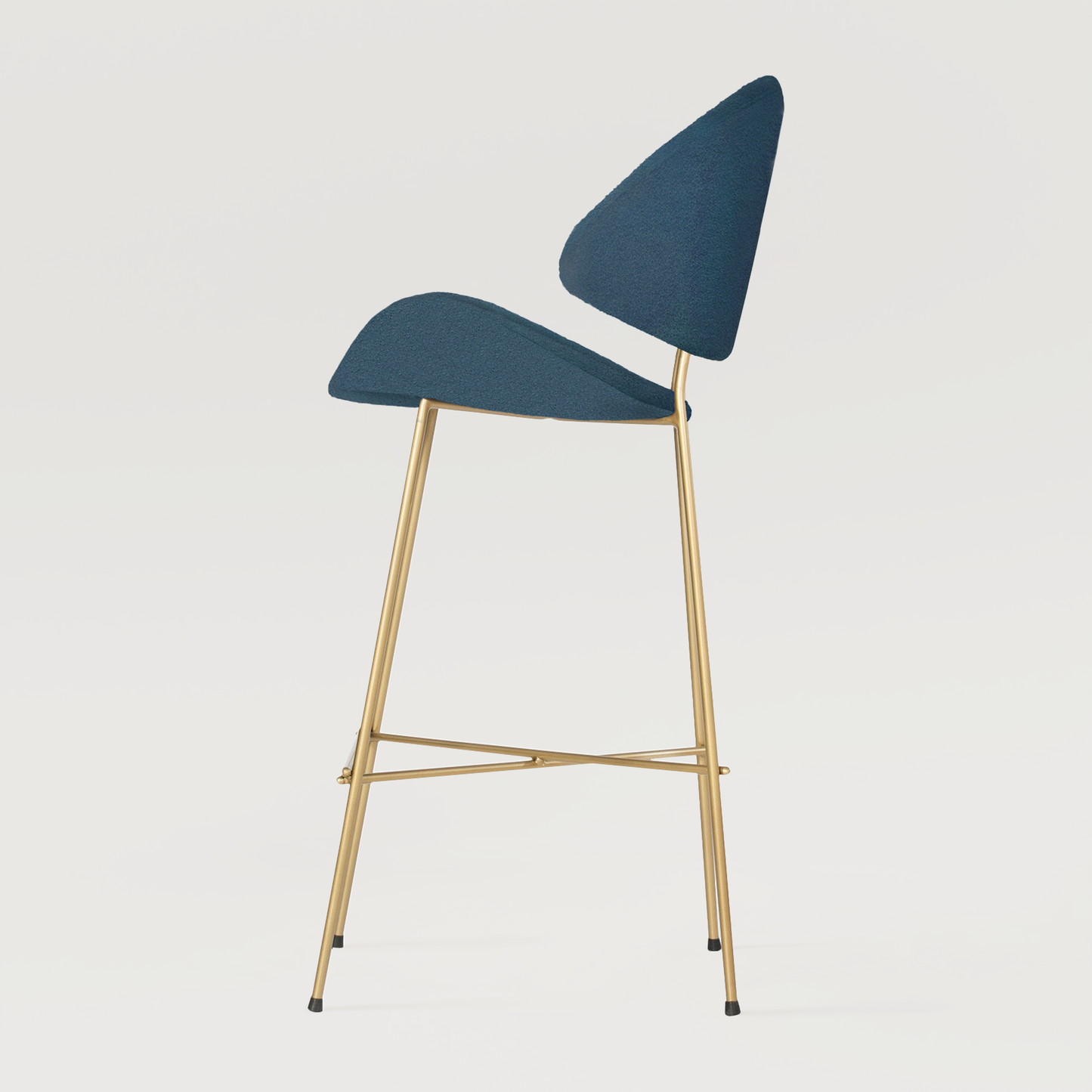 Bar stool Cheri Bar Boucle Gold High - Dark Blue