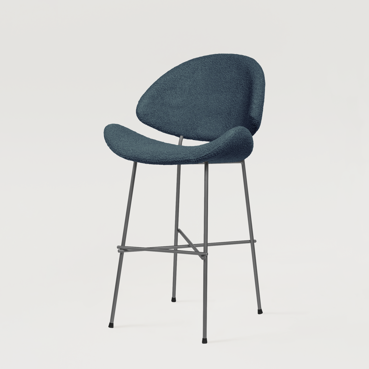 Bar stool Cheri Bar Boucle Low - Dark Blue