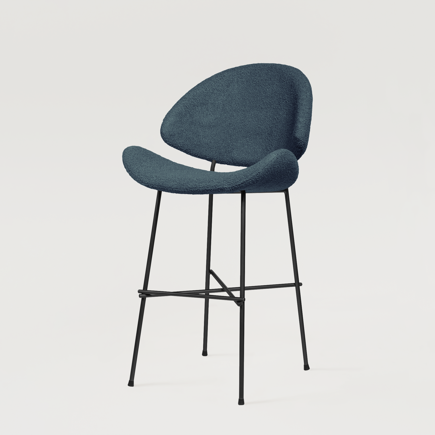 Bar stool Cheri Bar Boucle Low - Dark Blue