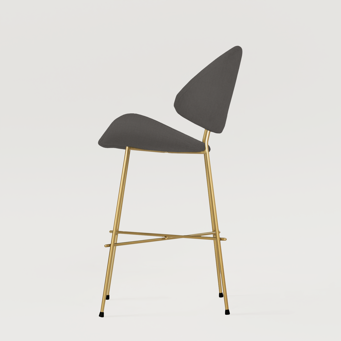 Bar stool Cheri Bar Trend Gold Low - Dark Grey