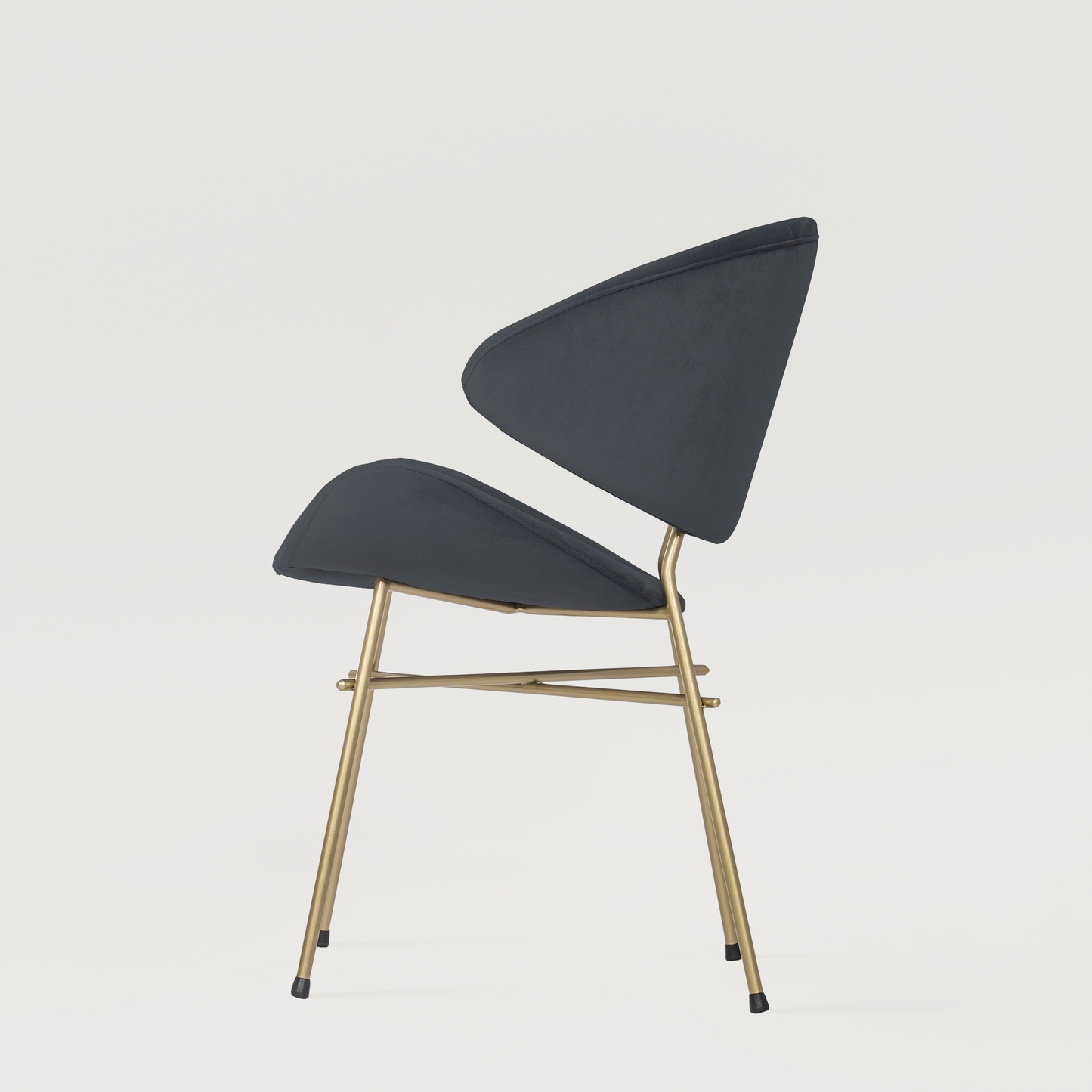 Chair Cheri Velours Gold - Dark Grey